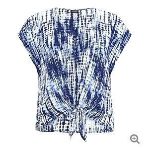 Tie Dye Top with Tie Front